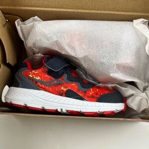 Saucony Kids Unisex Flash A/C 3.0 Sneakers Navy/Lava Size 6W